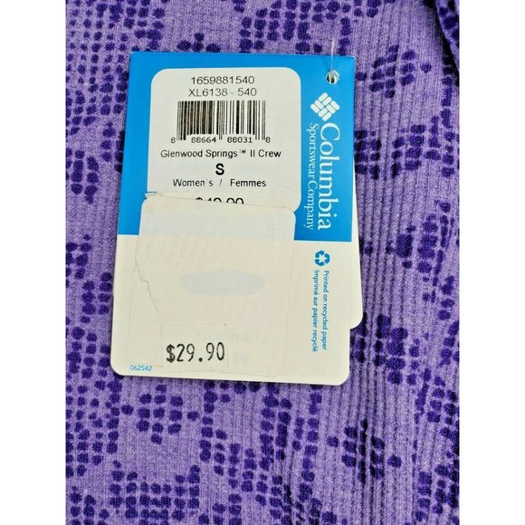 Columbia Omni Wick Advanced Evaporation Women Long Sleeve Purple Small Shirt - Picture 11 of 12